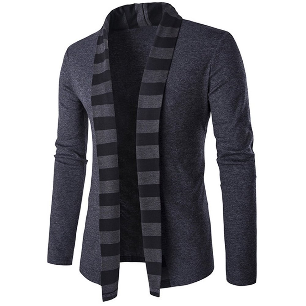 Sweater ~ 2 Open Front Pockets ~ Gray & Black